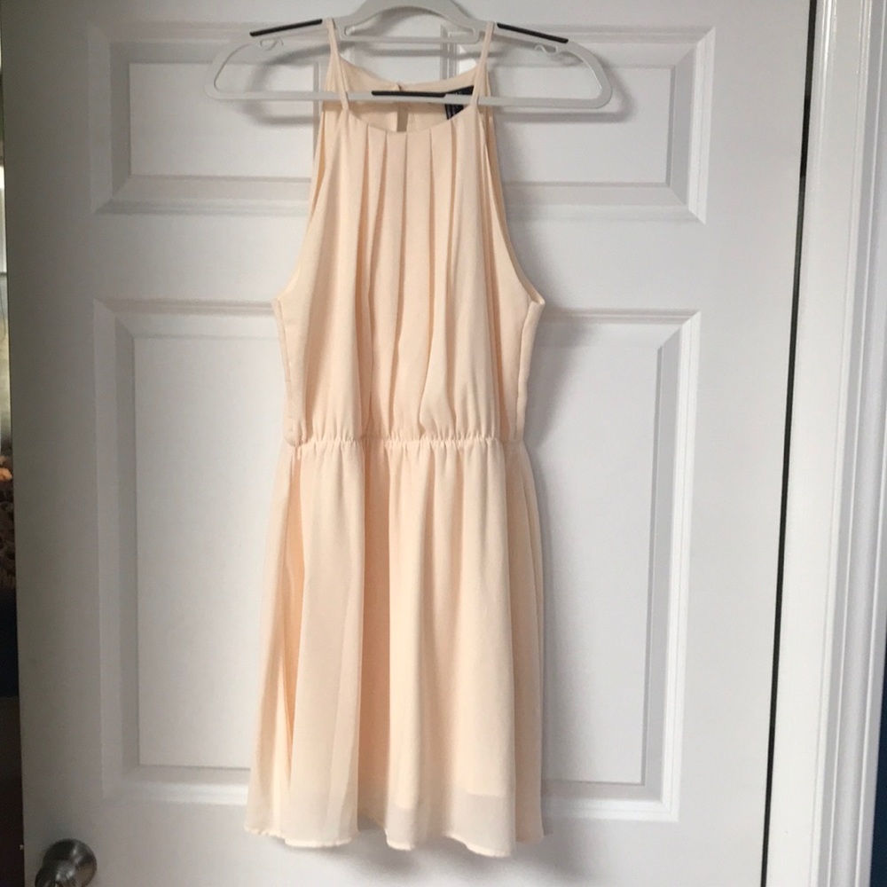 Sheer Mini Dress with Open Back